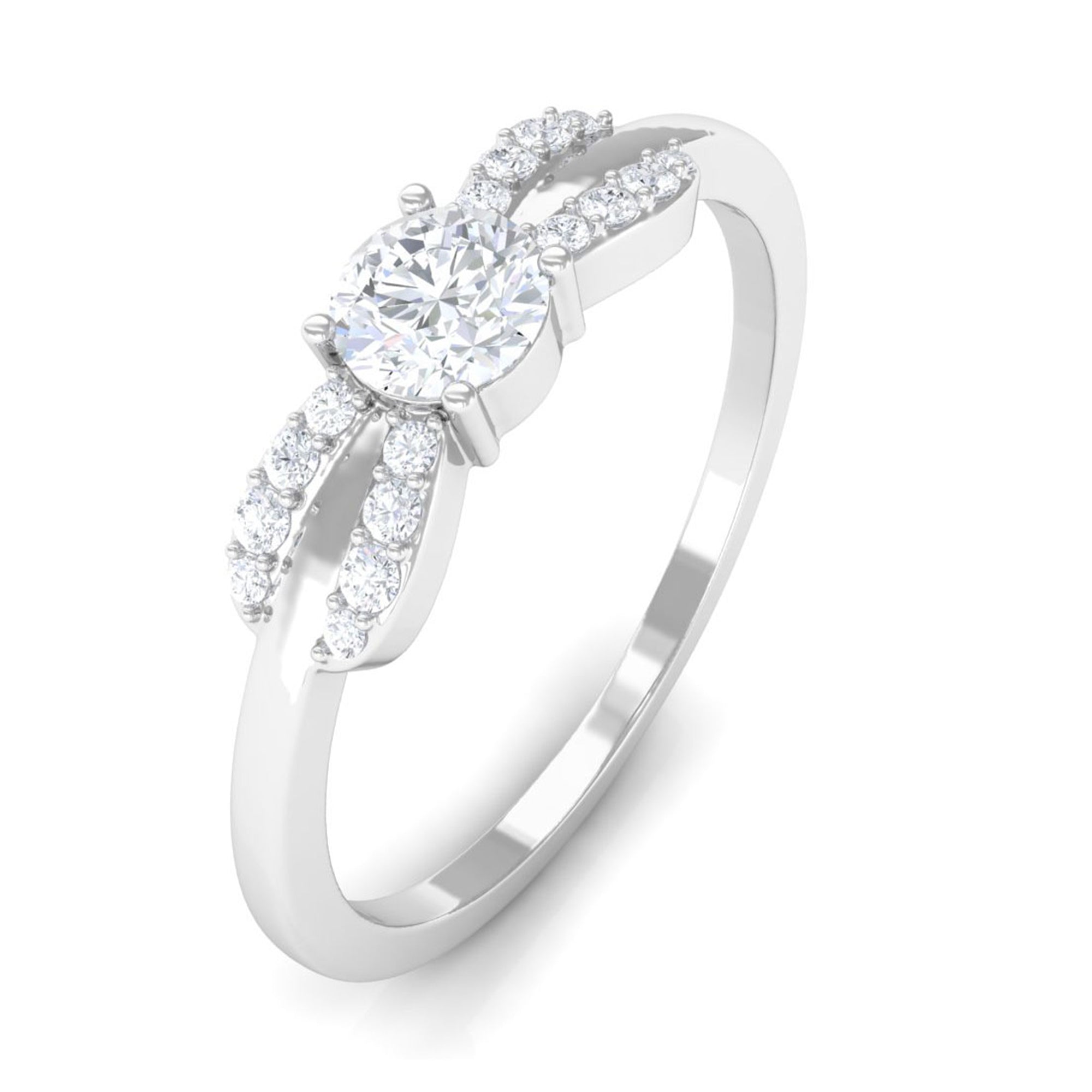 Sparkanite Jewels-Certified Moissanite Minimal Promise Ring