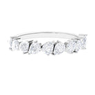 Pear Shape Moissanite Half Eternity Ring D-VS1 - Sparkanite Jewels