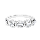 Sparkanite Jewels-Designer Half Eternity Anniversary Ring with Certified Moissanite