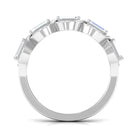 Sparkanite Jewels-Designer Half Eternity Anniversary Ring with Certified Moissanite