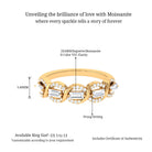 Sparkanite Jewels-Designer Half Eternity Anniversary Ring with Certified Moissanite