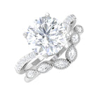 Classic Moissanite Bridal Ring Set D-VS1 - Sparkanite Jewels